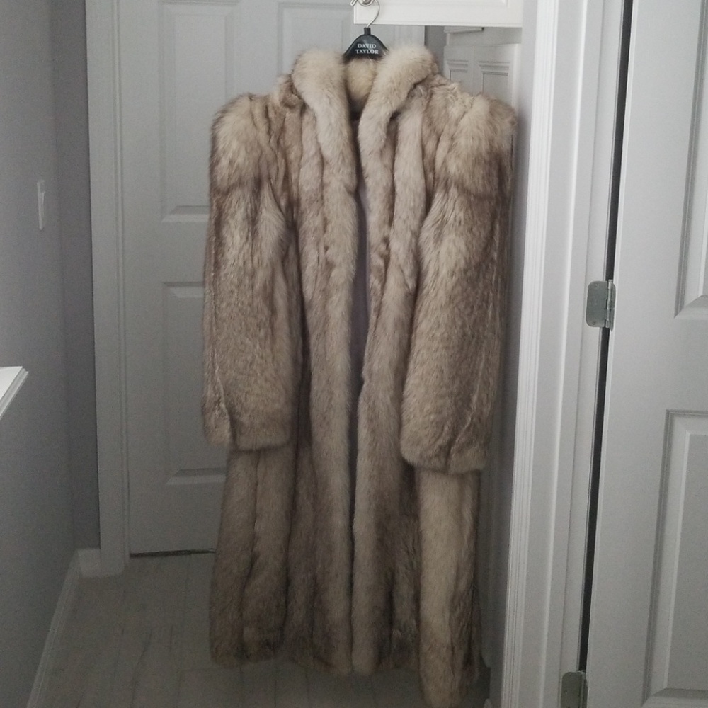 Silver Fox full length Fur Coat